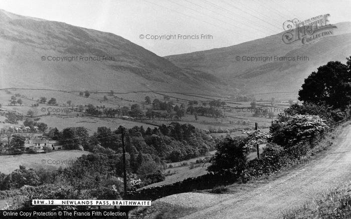 Photo of Braithwaite, Newlands Pass c.1955
