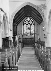 St Mary's Church Interior c.1965, Brancaster