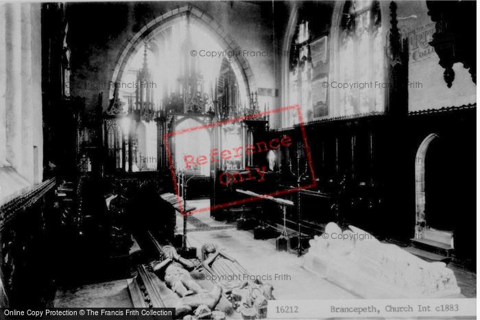 Photo of Brancepeth, The Church Interior c.1883