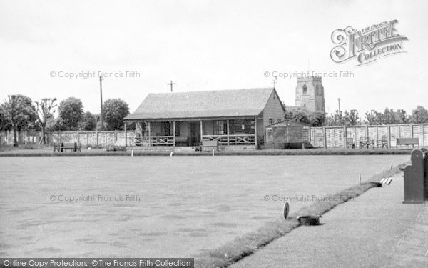 Photo of Brandon, The Bowling Green And Church c.1950
