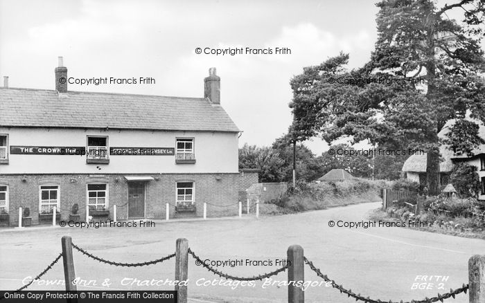 Photo of Bransgore, Crown Inn And Thatched Cottages c.1960