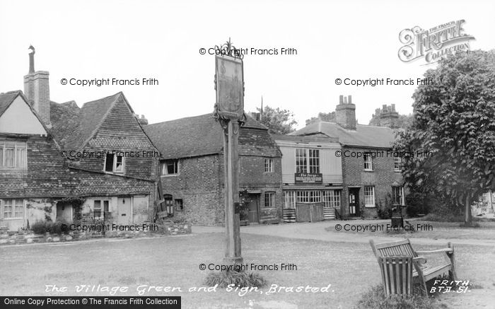 Photo of Brasted, The Village Sign c.1960