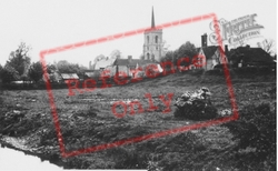 Church From Ford c.1955, Braughing
