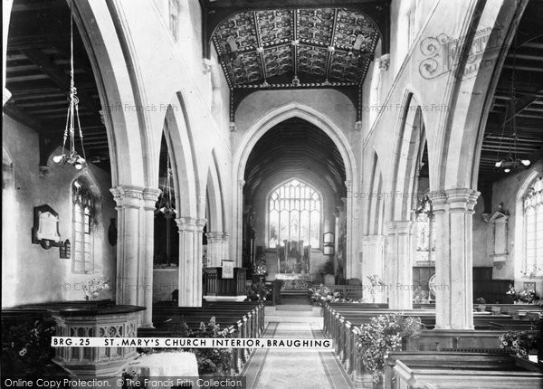 Photo of Braughing, St Mary's Church Interior c.1960