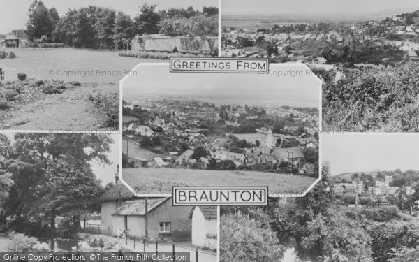 Photo of Braunton, Composite c.1955