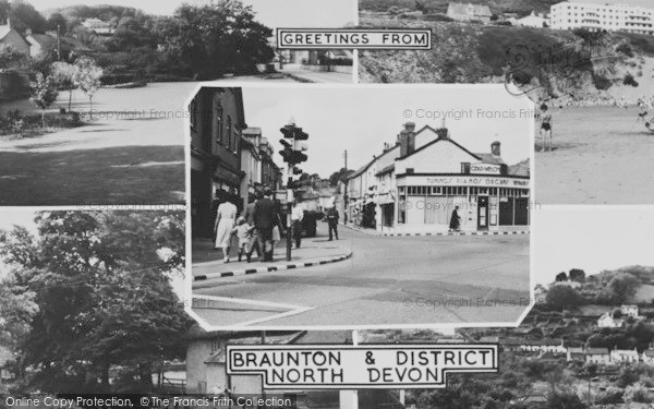 Photo of Braunton, Composite c.1955