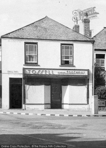 Photo of Braunton, Tossell Footwear Shop c.1955