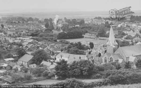 Photo of Braunton, View From Chapel Hill c.1950