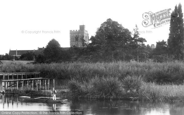 Photo of Bray, St Michael's Church From River Thames 1890