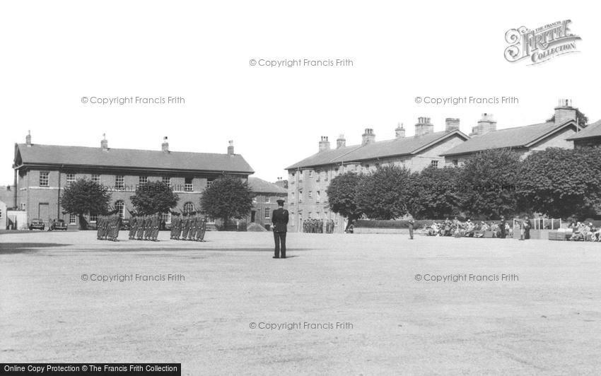 Brecon, the Brecon Barracks c1960