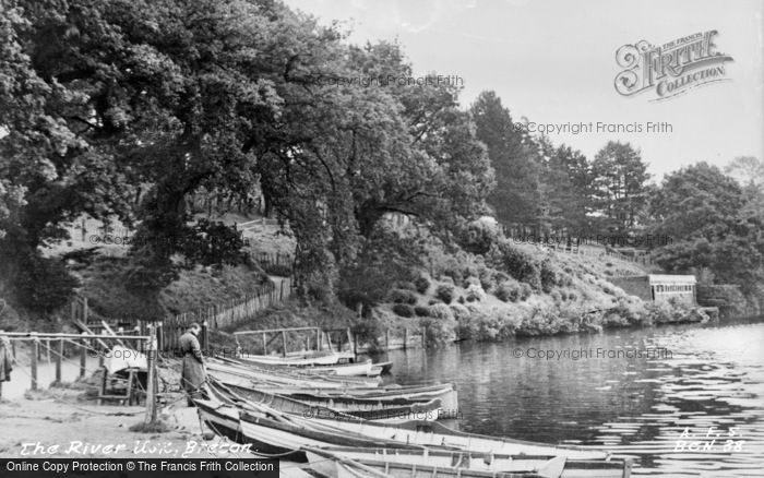 Photo of Brecon, The River Usk c.1955