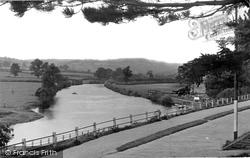 The River Usk From The Promenade c.1950, Brecon