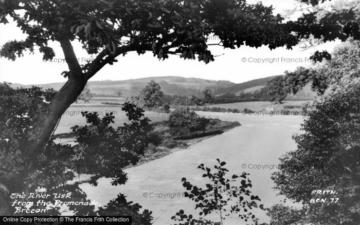 Photo of Brecon, The River Usk From The Promenade c.1960