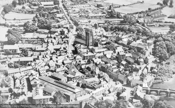 Photo of Brecon, Town, Aerial View c.1955