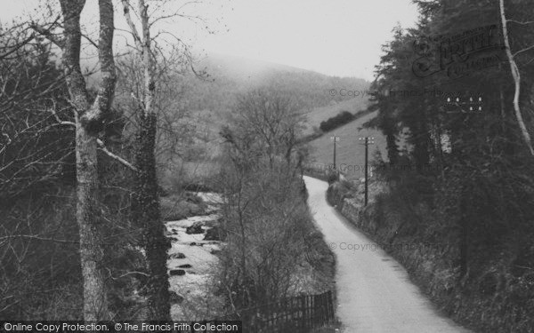 Photo of Brendon, Road And River Lyn c.1955