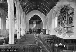 St Michael's Church Interior 1918, Brent Knoll