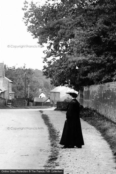 Photo of Brentwood, A Lady On Ingrave Road 1906