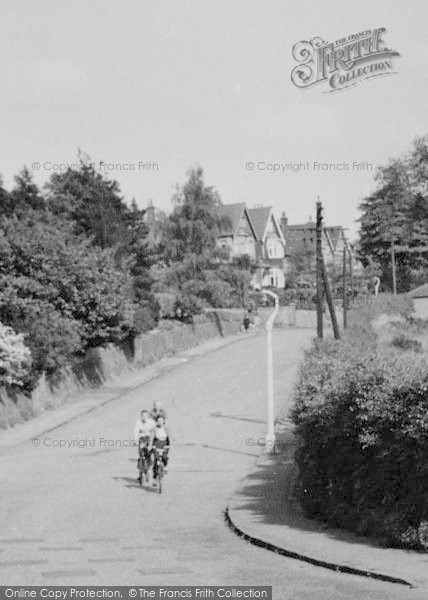 Photo of Brentwood, Cyclists In Weald Road c.1955