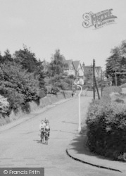 Cyclists In Weald Road c.1955, Brentwood