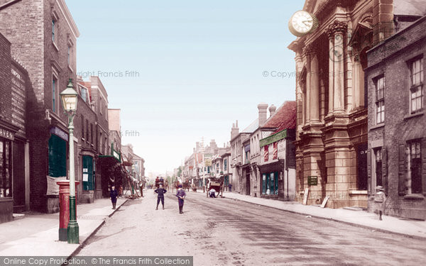 Photo of Brentwood, High Street And Town Hall 1895