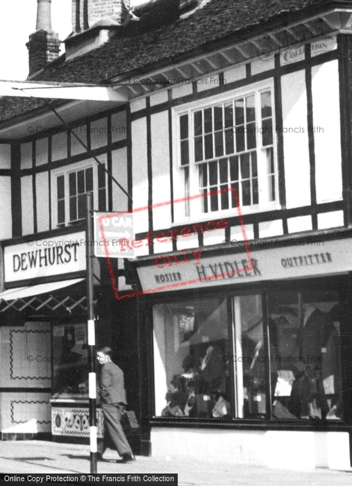 Photo of Brentwood, High Street, Butcher And Outfitter c.1955