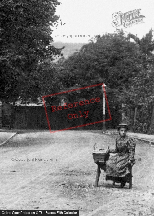 Photo of Brentwood, Sitting On A Wheelbarrow, St Thomas Road 1895