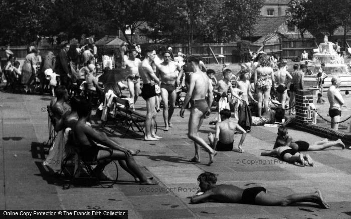 Photo of Brentwood, Swimming Pool, Sunbathing c.1955