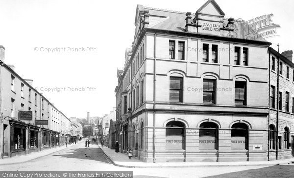 Photo of Bridgend, Post Office And Caroline Street 1899