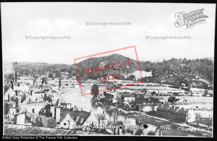Photo of Bridgnorth, High Rock From Castle Hill c.1950