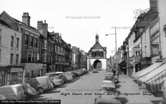 Photo of Bridgnorth, High Town And Town Hall c.1965