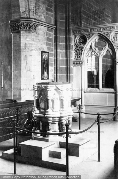 Photo of Bridgnorth, St Leonard's Church Font 1896