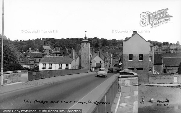 Photo of Bridgnorth, The Bridge And Clock Tower c.1965