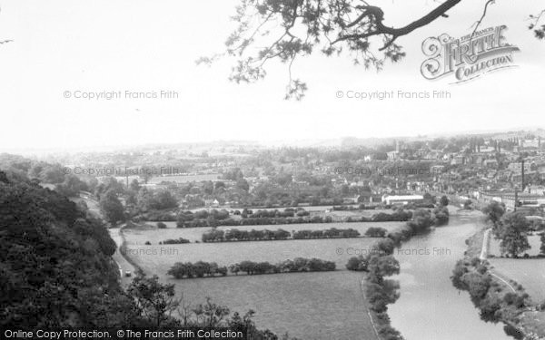 Photo of Bridgnorth, The River From High Rock c.1955