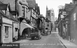 Whitburn Street And St Leonard's Church c.1955, Bridgnorth