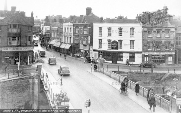 Photo of Bridgwater, The Bridge And Fore Street c.1955