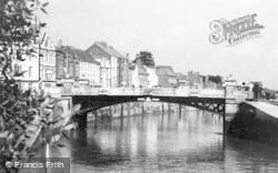 Town Bridge And River Parrett c.1960, Bridgwater