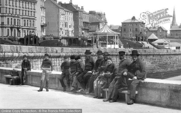 Photo of Bridlington, Men On The Quay c.1885
