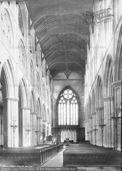Photo of Bridlington, The Priory Church, Nave East c.1885