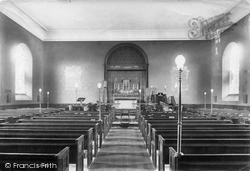 Allington Church Interior 1904, Bridport