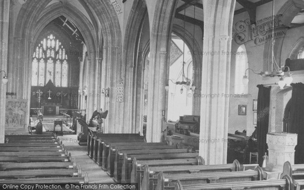 Photo of Bridport, St Mary's Church Interior 1912