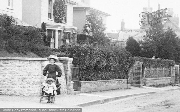Photo of Bridport, West Allington, Mother With Pushchair 1909