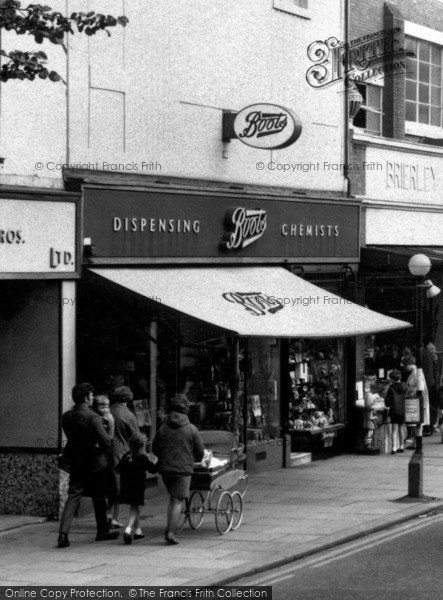 Photo of Brierley Hill, Boots Chemist, High Street c.1965