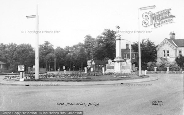 Photo of Brigg, The Memorial c.1960