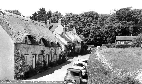 Photo of Brighstone, Old Cottages c.1955