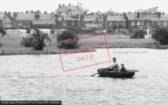 Photo of Brightlingsea, Father And Son On The Boating Lake c.1963