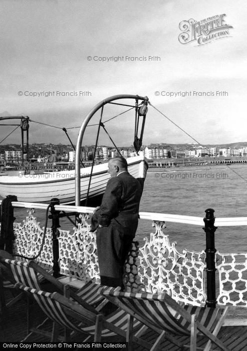 Photo of Brighton, A Man On The Pier c.1955