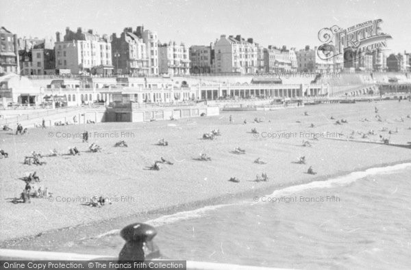 Photo of Brighton, Beach West From Pier c.1950