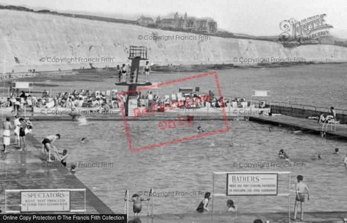 Photo of Brighton, Black Rock Bathing Pool, Bathers c.1955