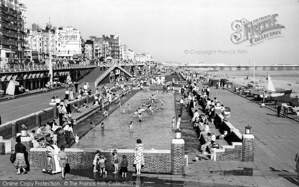 Photo of Brighton, Children's Paddling Pool c.1955