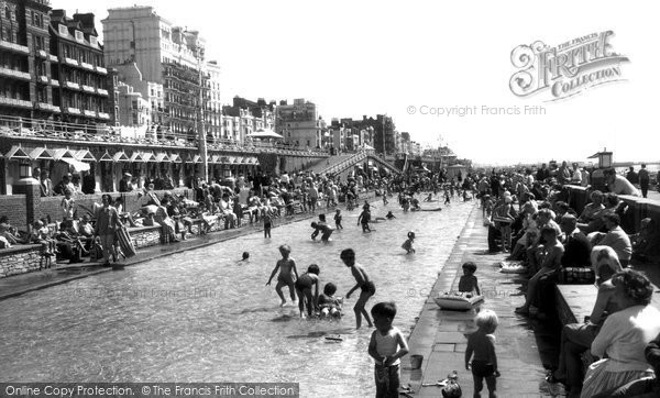 Photo of Brighton, Children's Paddling Pool c.1955